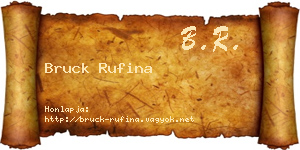 Bruck Rufina névjegykártya